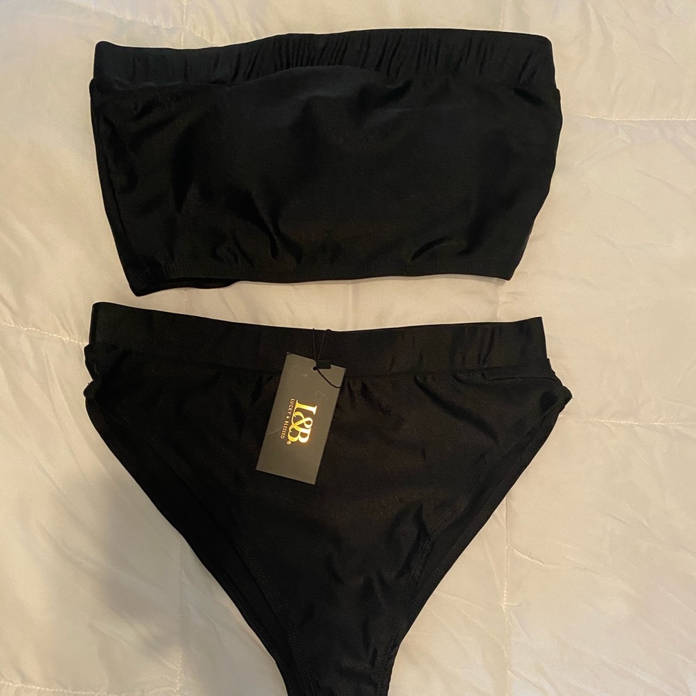 Black high waisted bikini